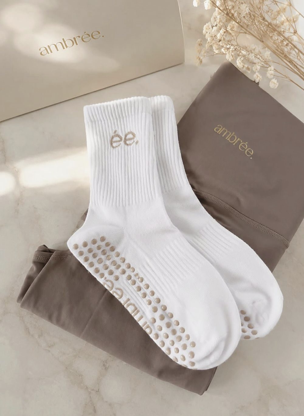 Chaussettes antidérapantes ambrée