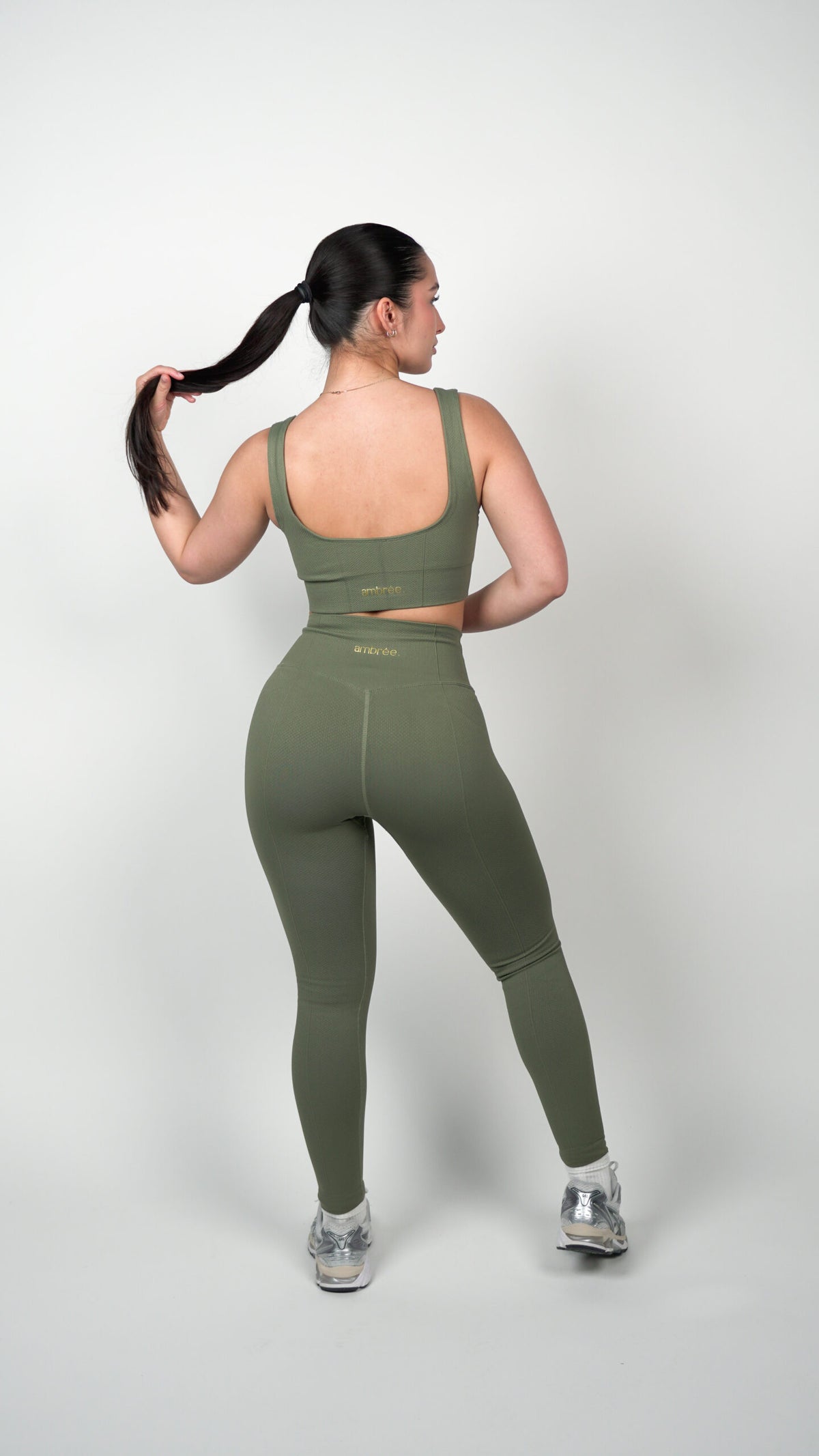 Brassière Glow Club – Vert Olive Texture